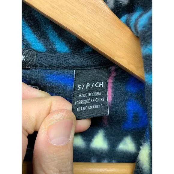 Quiksilver Men’s S OG Retro Printed Polar Fleece‎ Full Zip Jacket Hiking Outdoor - Picture 8 of 13